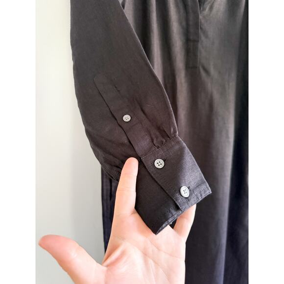 J.CREW | NWT Cabana dress in linen Black | Sz XXS - Picture 4 of 11